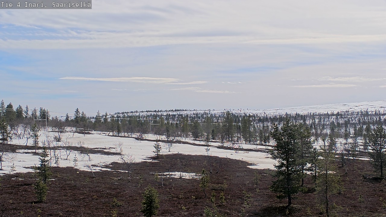 Weather Camera Image Road 4 Inari, Saariselkä, Kaunispää, Inari, Lappi