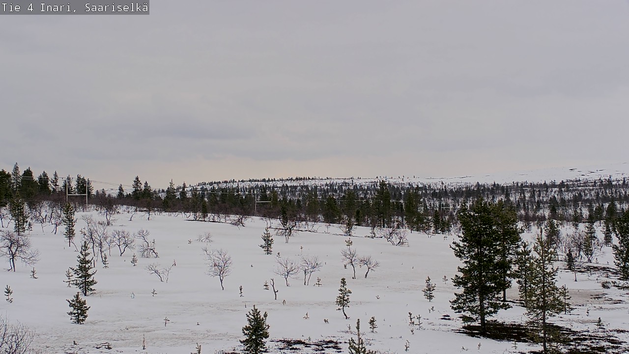 Weather Camera Image Road 4 Inari, Saariselkä, Kaunispää, Inari, Lappi