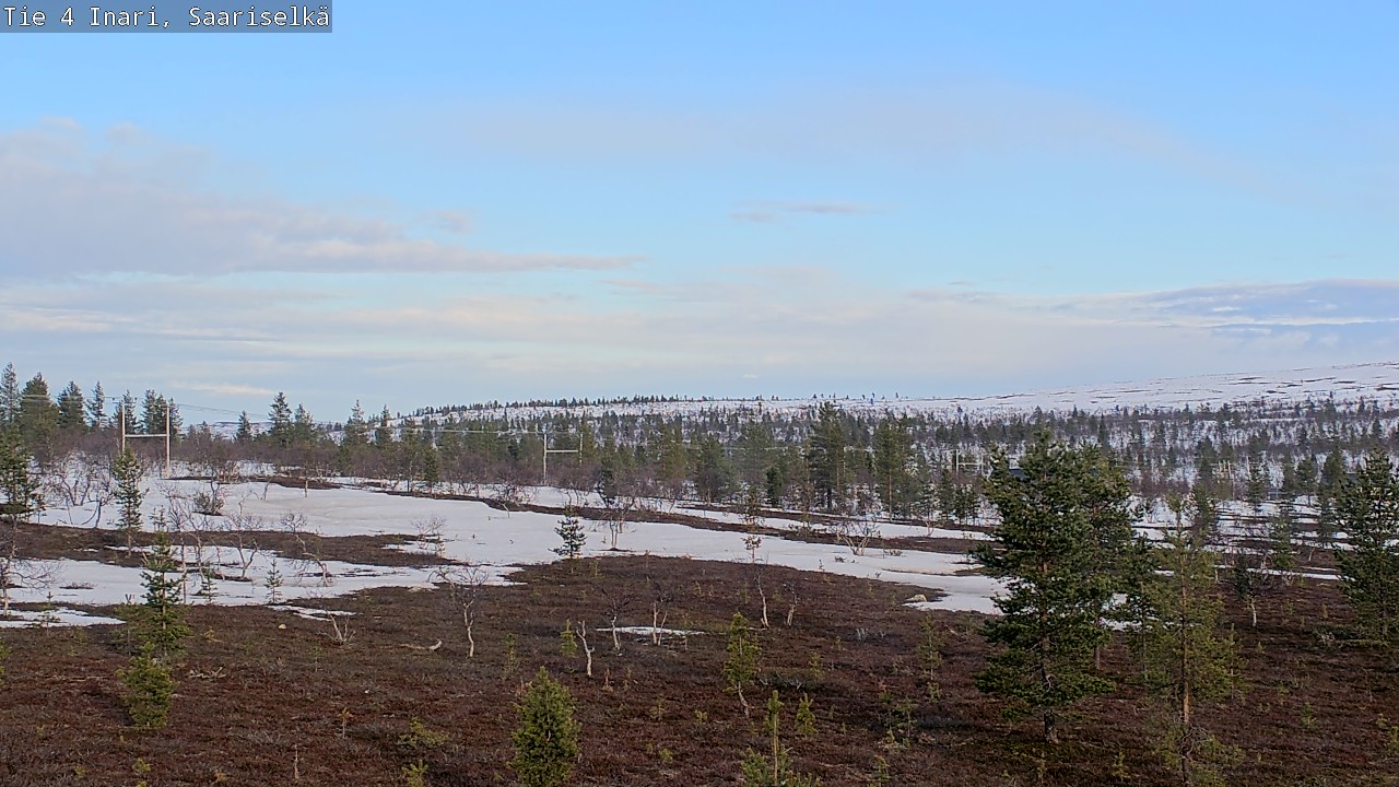 Weather Camera Image Road 4 Inari, Saariselkä, Kaunispää, Inari, Lappi