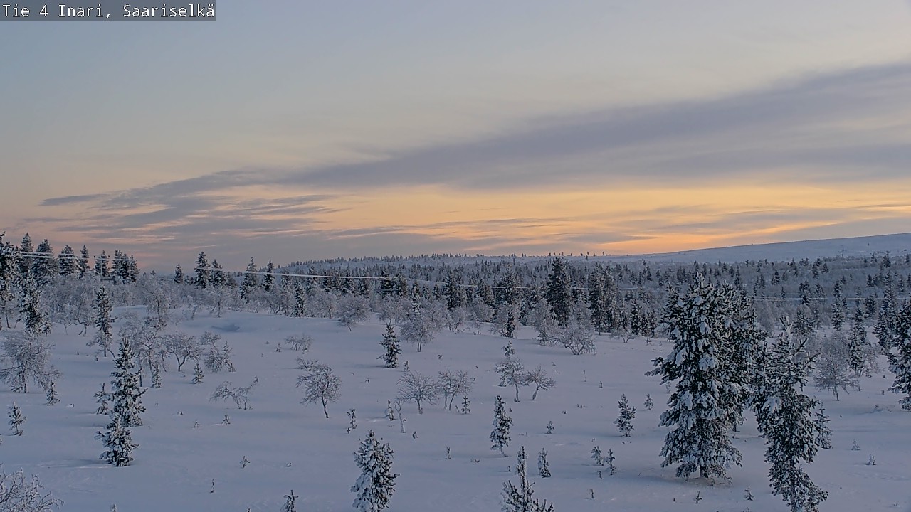 Weather Camera Image Road 4 Inari, Saariselkä, Kaunispää, Inari, Lappi