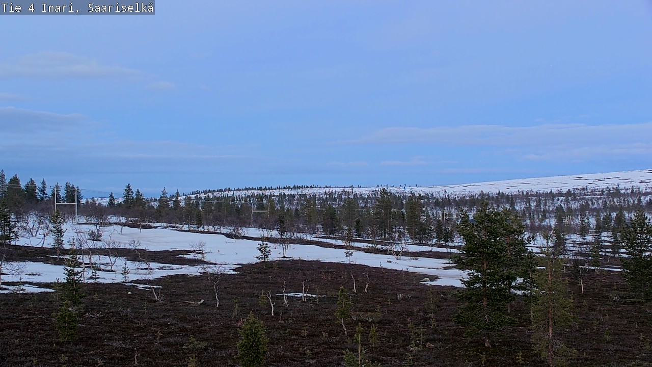 Weather Camera Image Road 4 Inari, Saariselkä, Kaunispää, Inari, Lappi
