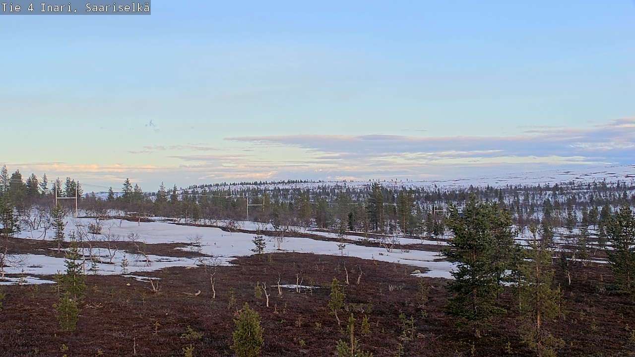 Weather Camera Image Road 4 Inari, Saariselkä, Kaunispää, Inari, Lappi