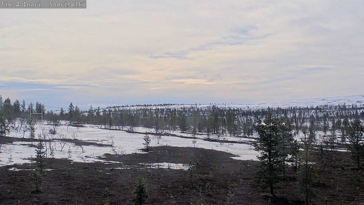 Weather Camera Image Road 4 Inari, Saariselkä, Kaunispää, Inari, Lappi
