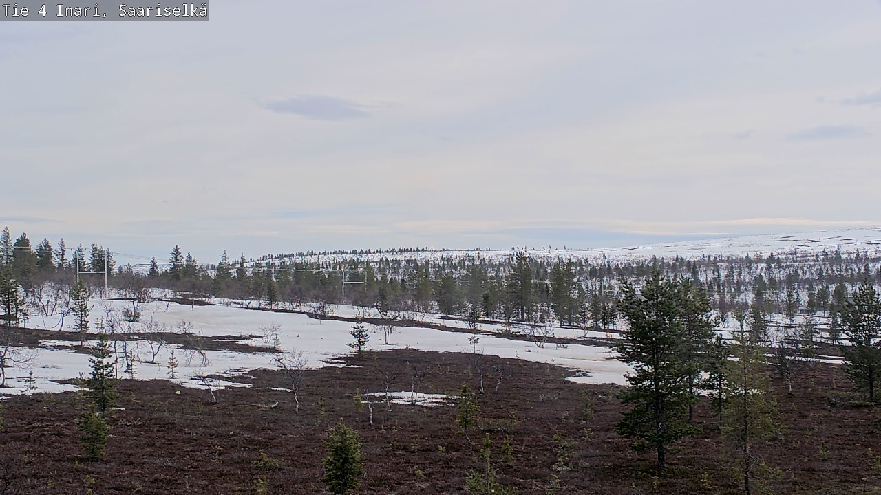 Weather Camera Image Road 4 Inari, Saariselkä, Kaunispää, Inari, Lappi