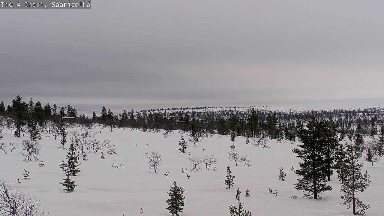 Weather Camera Image Road 4 Inari, Saariselkä, Kaunispää, Inari, Lappi