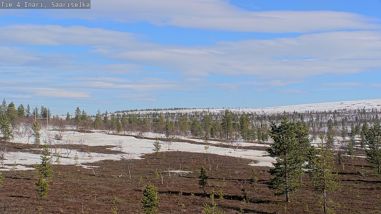 Weather Camera Image Road 4 Inari, Saariselkä, Kaunispää, Inari, Lappi