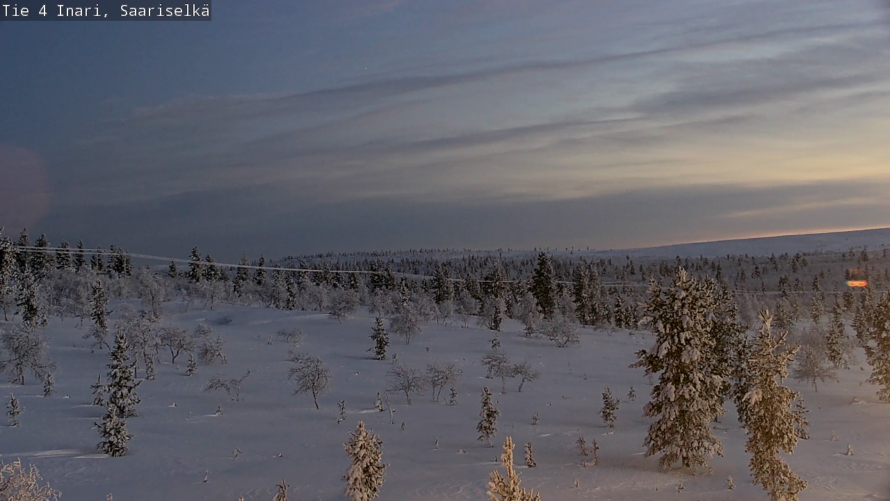 Weather Camera Image Road 4 Inari, Saariselkä, Kaunispää, Inari, Lappi