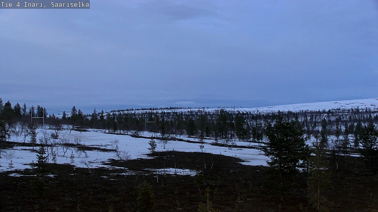 Weather Camera Image Road 4 Inari, Saariselkä, Kaunispää, Inari, Lappi