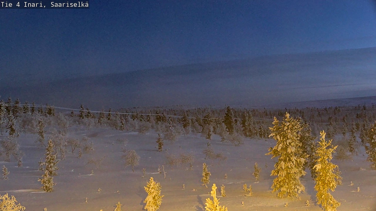 Weather Camera Image Väg 4 Enare, Saariselkä, Kaunispää, Inari, Lappi