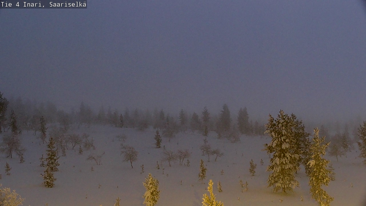 Weather Camera Image Road 4 Inari, Saariselkä, Kaunispää, Inari, Lappi