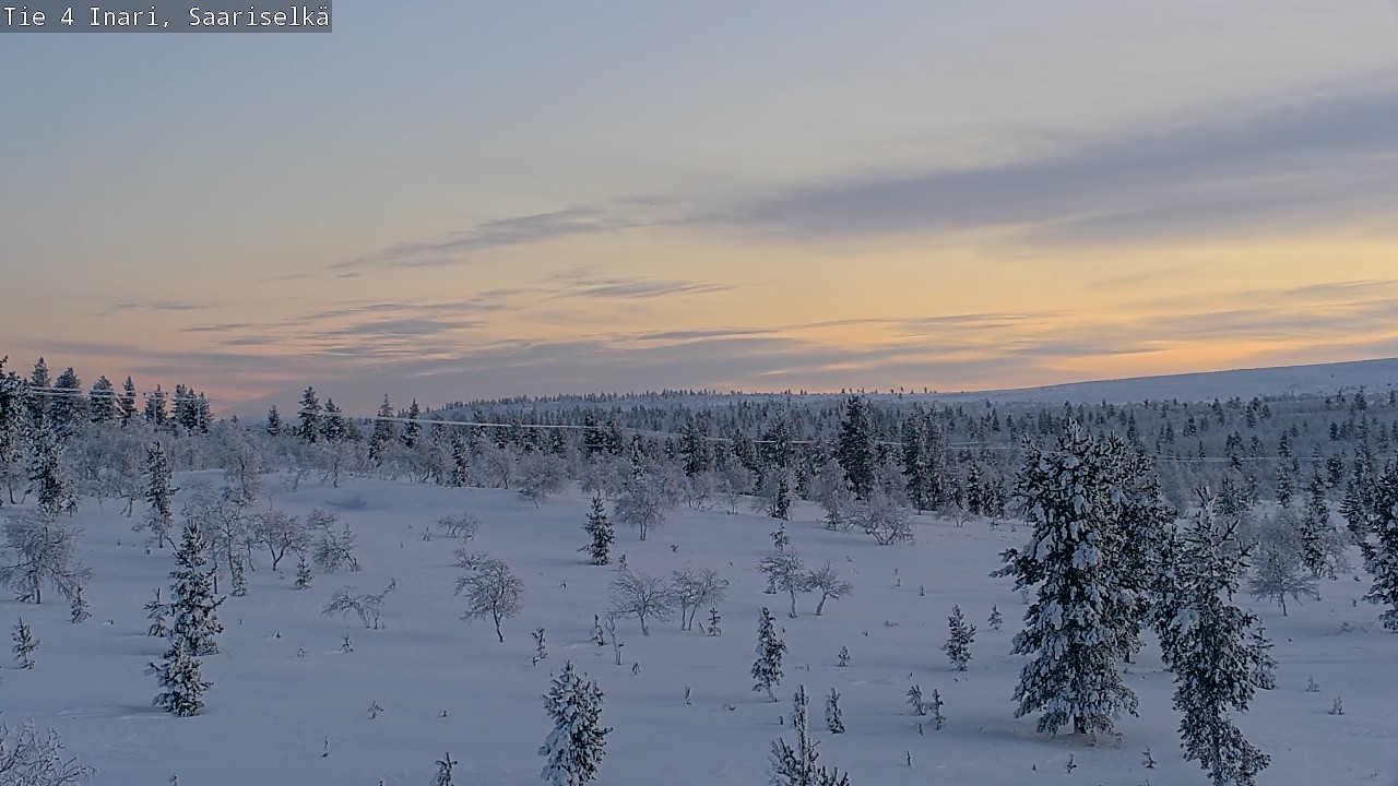Weather Camera Image Road 4 Inari, Saariselkä, Kaunispää, Inari, Lappi