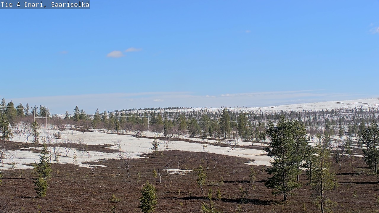 Weather Camera Image Road 4 Inari, Saariselkä, Kaunispää, Inari, Lappi