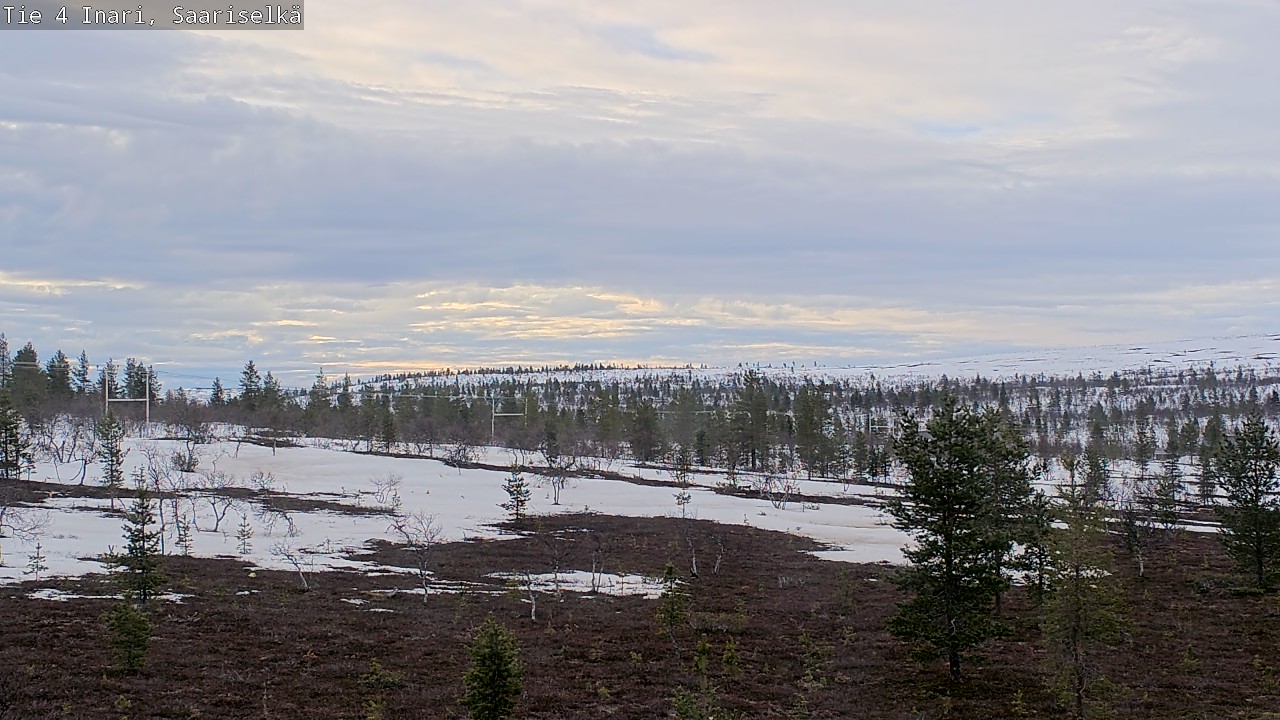 Weather Camera Image Road 4 Inari, Saariselkä, Kaunispää, Inari, Lappi