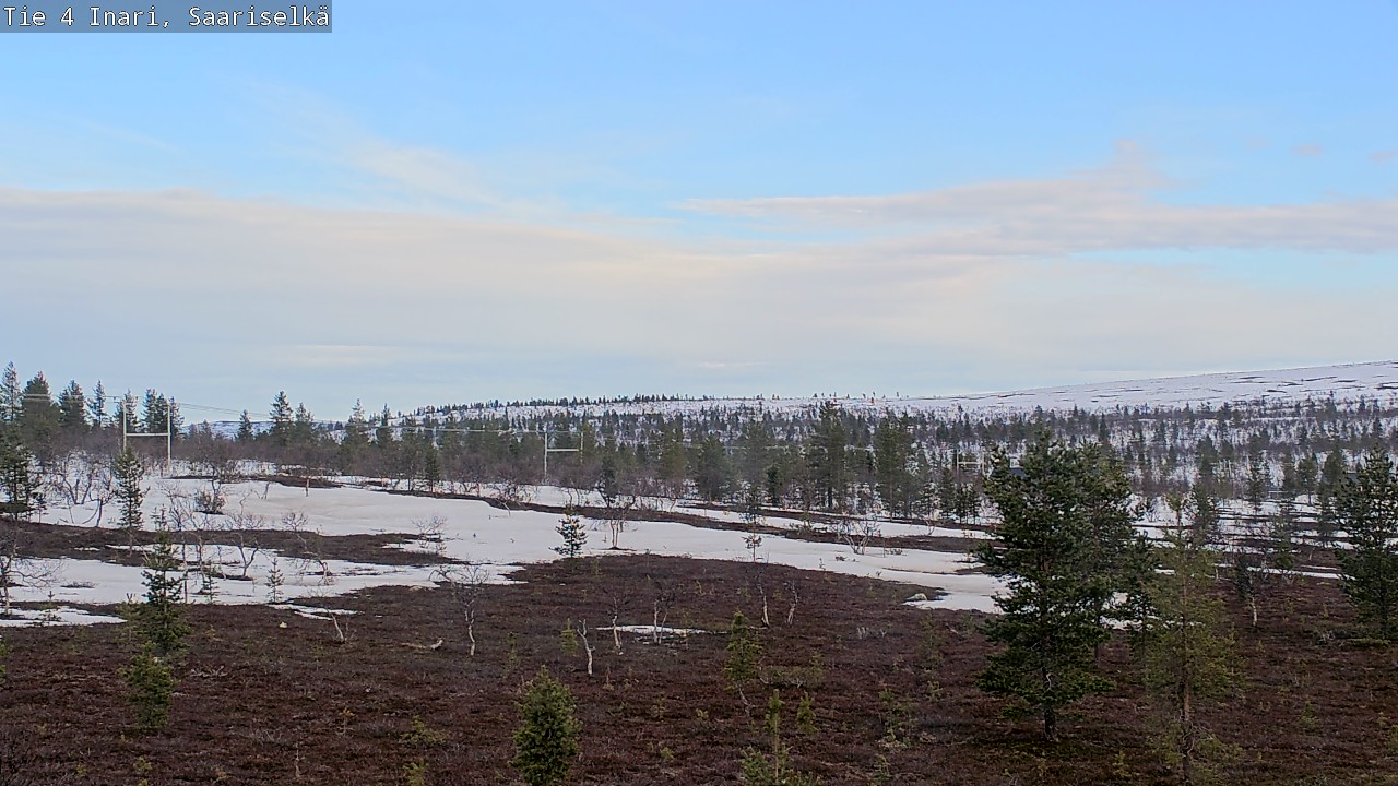 Weather Camera Image Road 4 Inari, Saariselkä, Kaunispää, Inari, Lappi