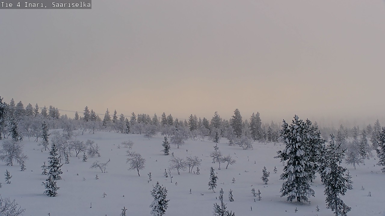 Weather Camera Image Road 4 Inari, Saariselkä, Kaunispää, Inari, Lappi