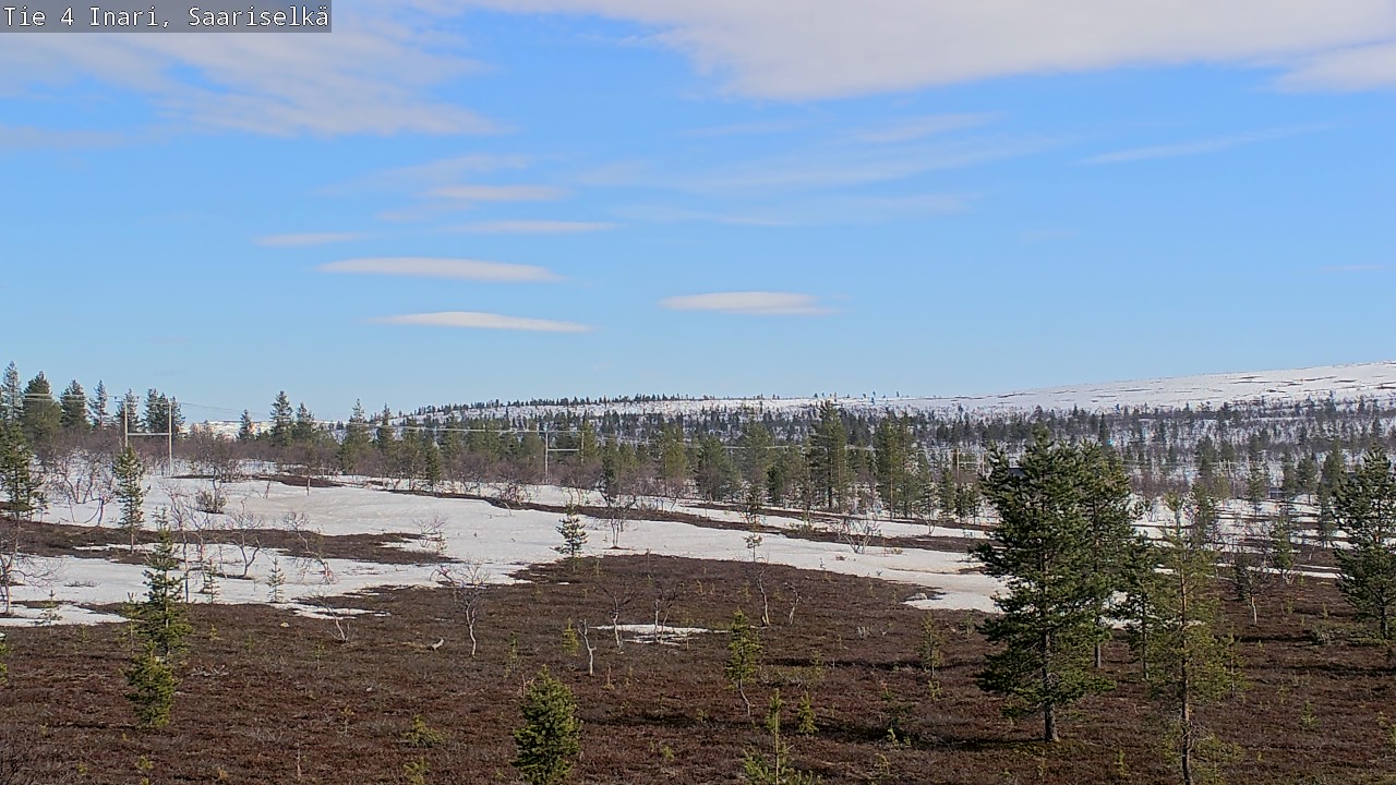 Weather Camera Image Road 4 Inari, Saariselkä, Kaunispää, Inari, Lappi