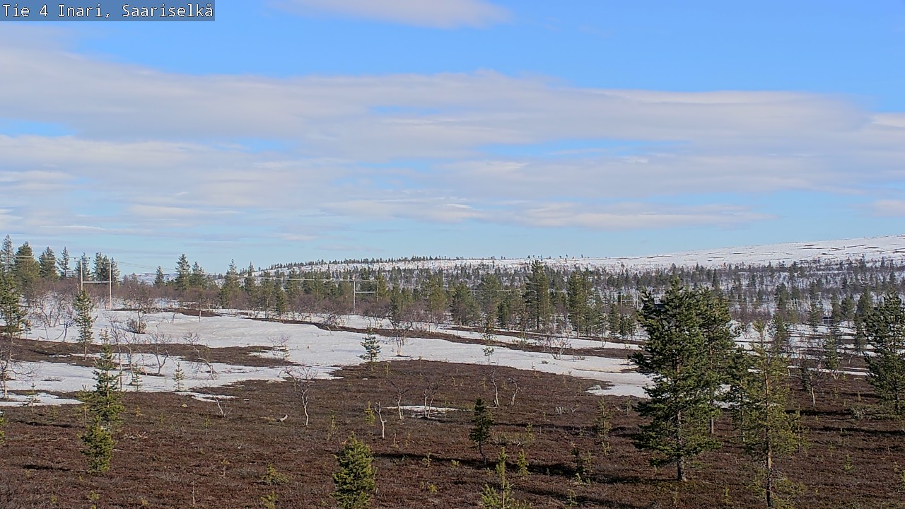 Weather Camera Image Road 4 Inari, Saariselkä, Kaunispää, Inari, Lappi