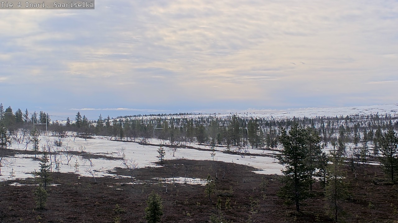 Weather Camera Image Road 4 Inari, Saariselkä, Kaunispää, Inari, Lappi