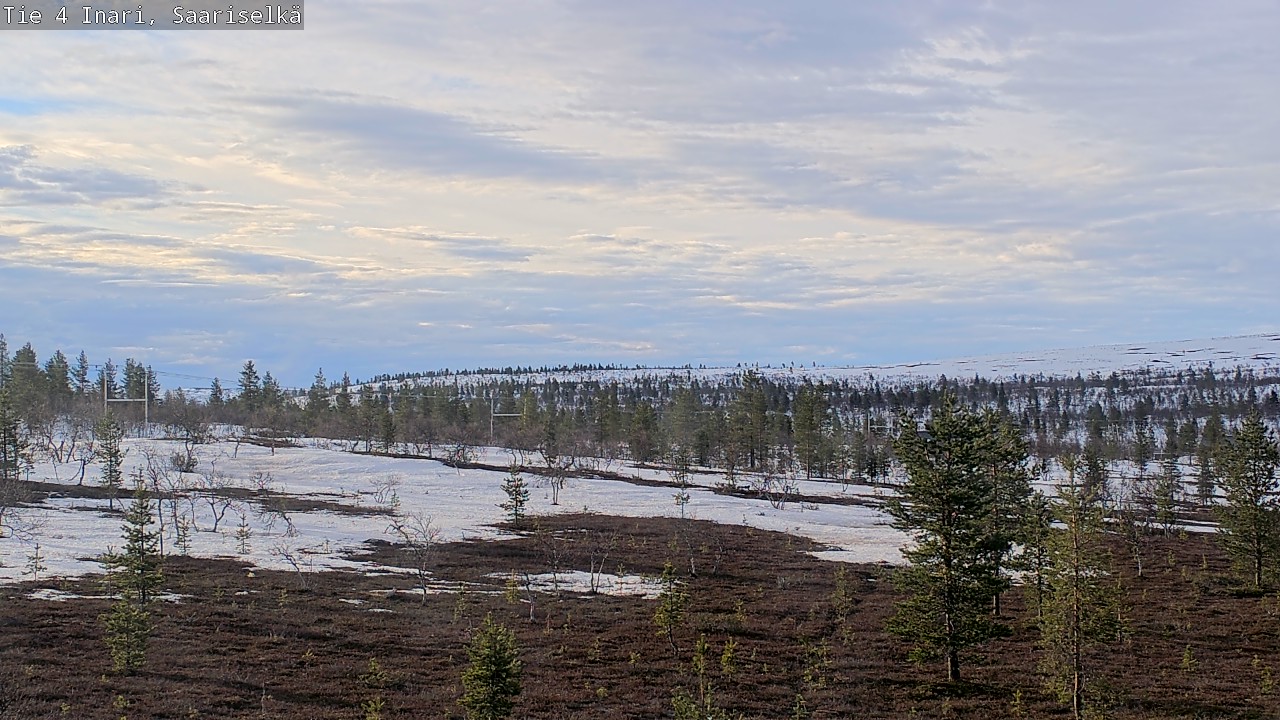 Weather Camera Image Road 4 Inari, Saariselkä, Kaunispää, Inari, Lappi