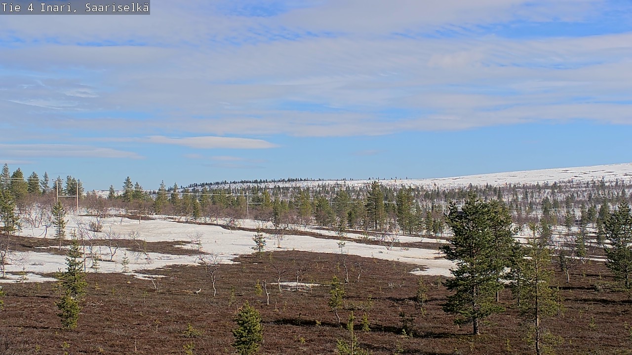 Weather Camera Image Road 4 Inari, Saariselkä, Kaunispää, Inari, Lappi