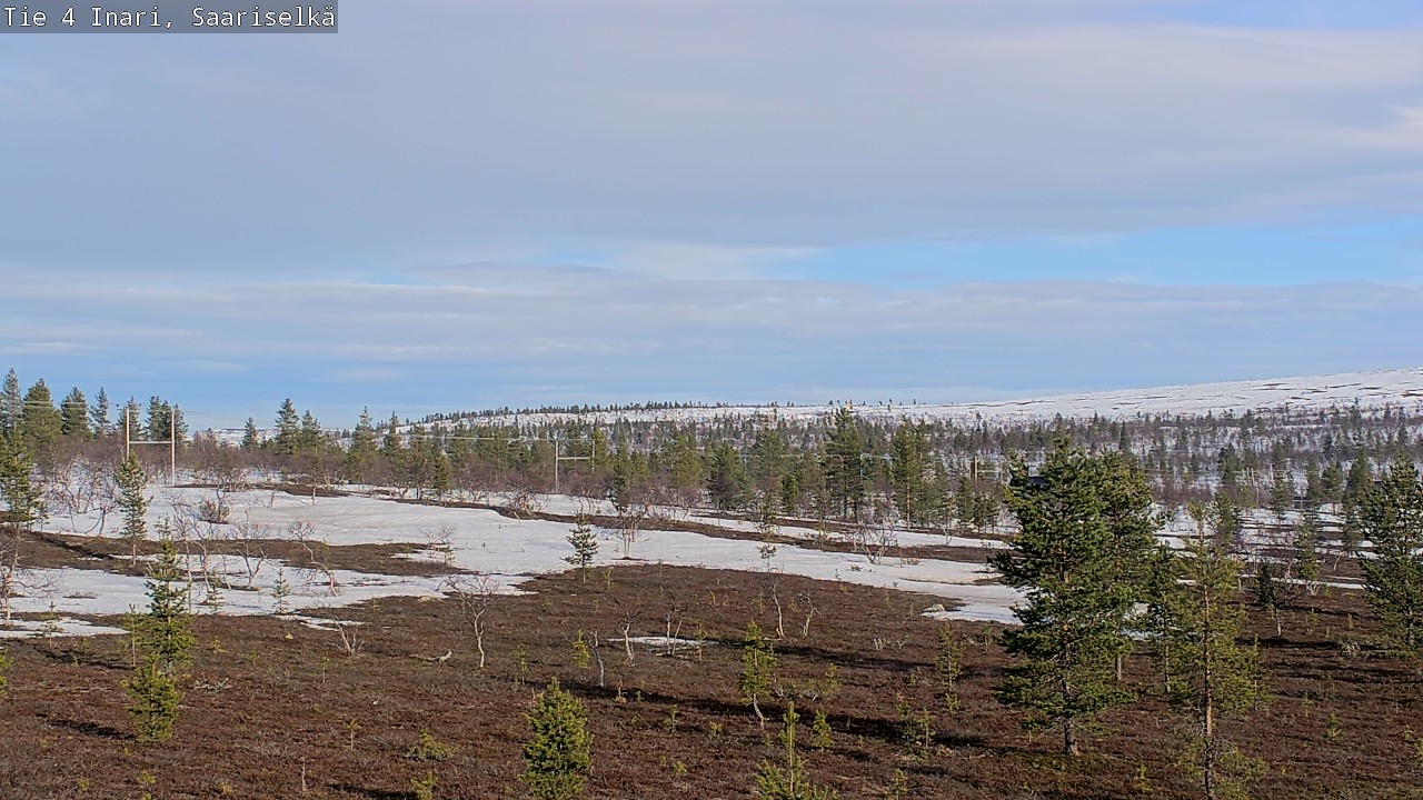 Weather Camera Image Road 4 Inari, Saariselkä, Kaunispää, Inari, Lappi