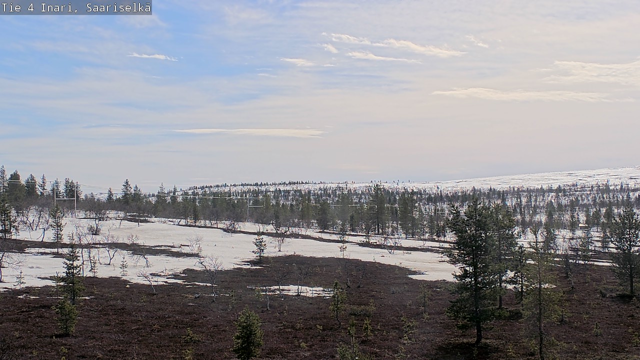 Weather Camera Image Road 4 Inari, Saariselkä, Kaunispää, Inari, Lappi