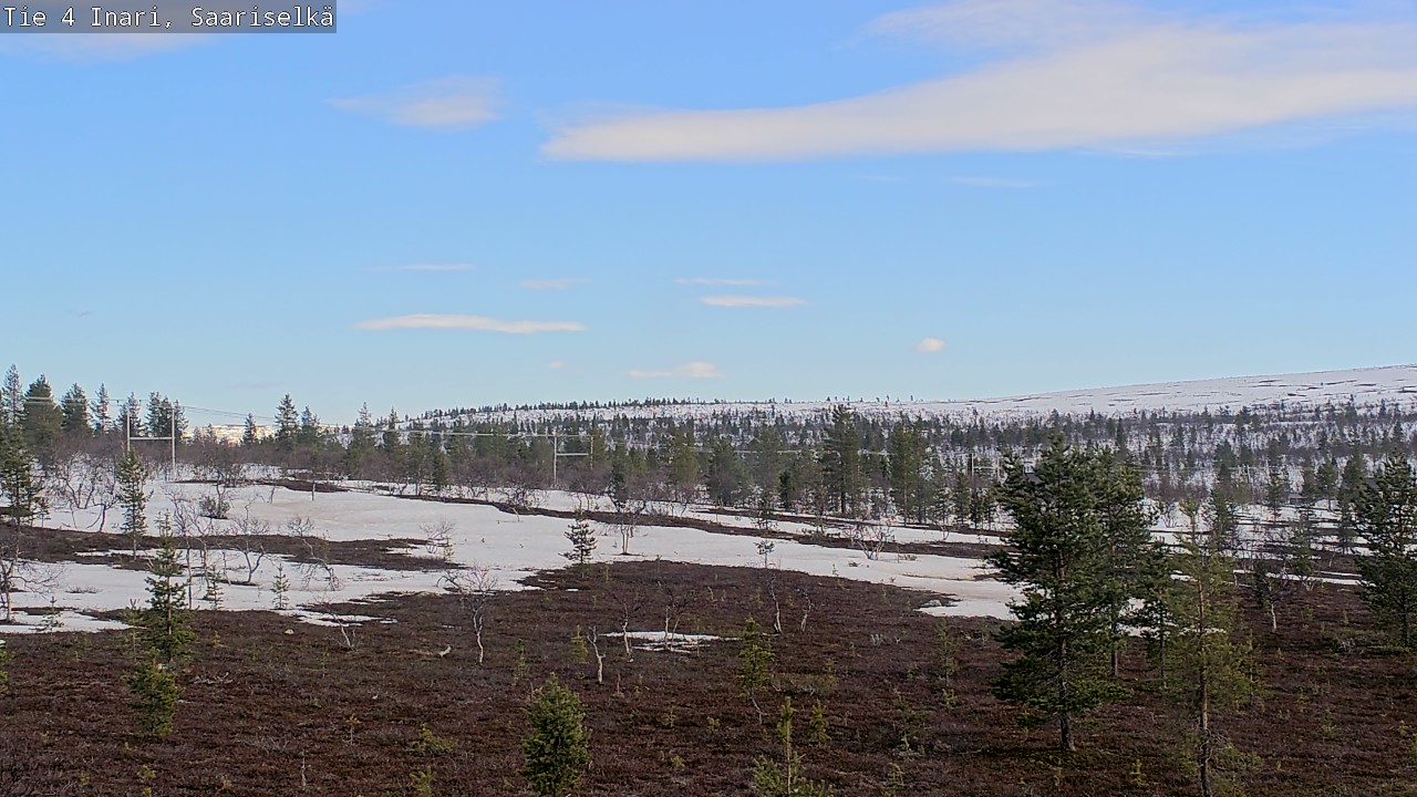 Weather Camera Image Road 4 Inari, Saariselkä, Kaunispää, Inari, Lappi
