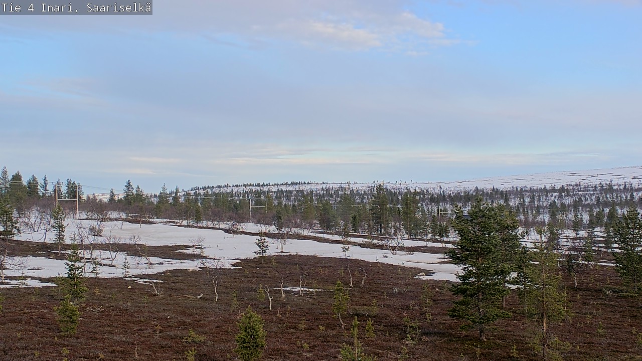 Weather Camera Image Road 4 Inari, Saariselkä, Kaunispää, Inari, Lappi