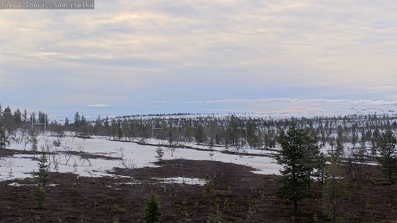 Weather Camera Image Road 4 Inari, Saariselkä, Kaunispää, Inari, Lappi