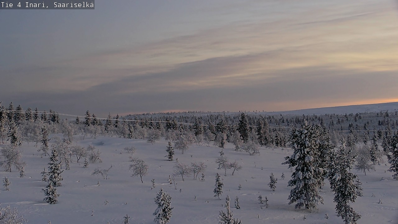 Weather Camera Image Road 4 Inari, Saariselkä, Kaunispää, Inari, Lappi