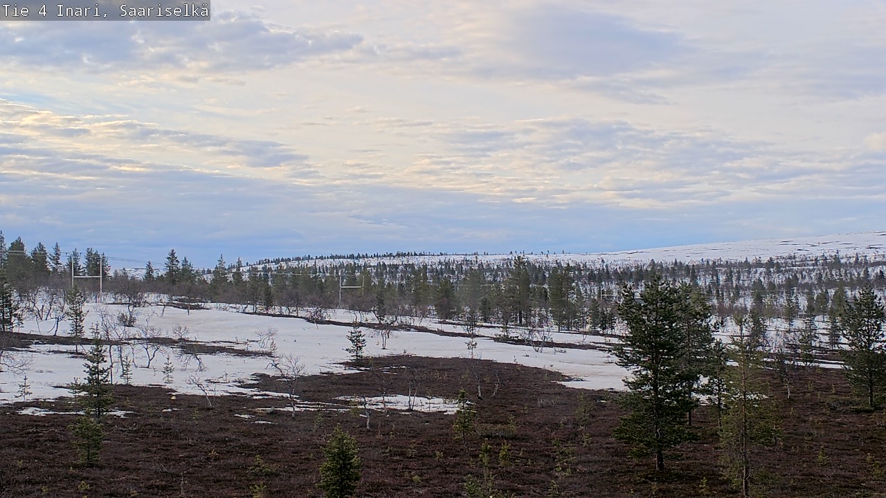 Weather Camera Image Road 4 Inari, Saariselkä, Kaunispää, Inari, Lappi