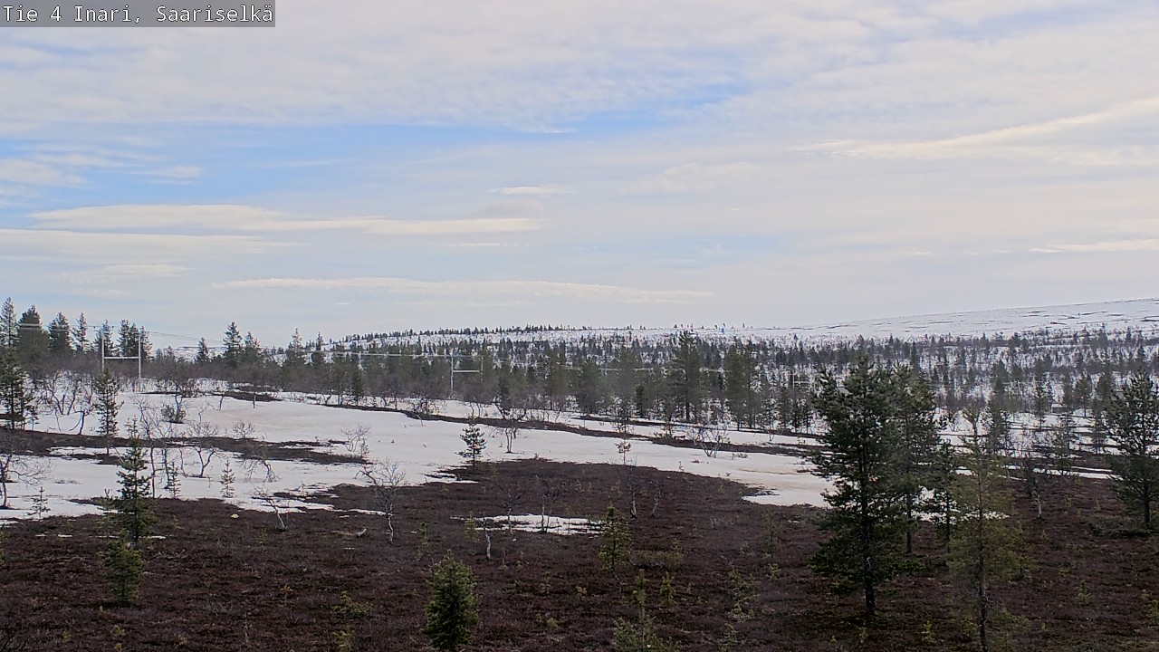 Weather Camera Image Road 4 Inari, Saariselkä, Kaunispää, Inari, Lappi