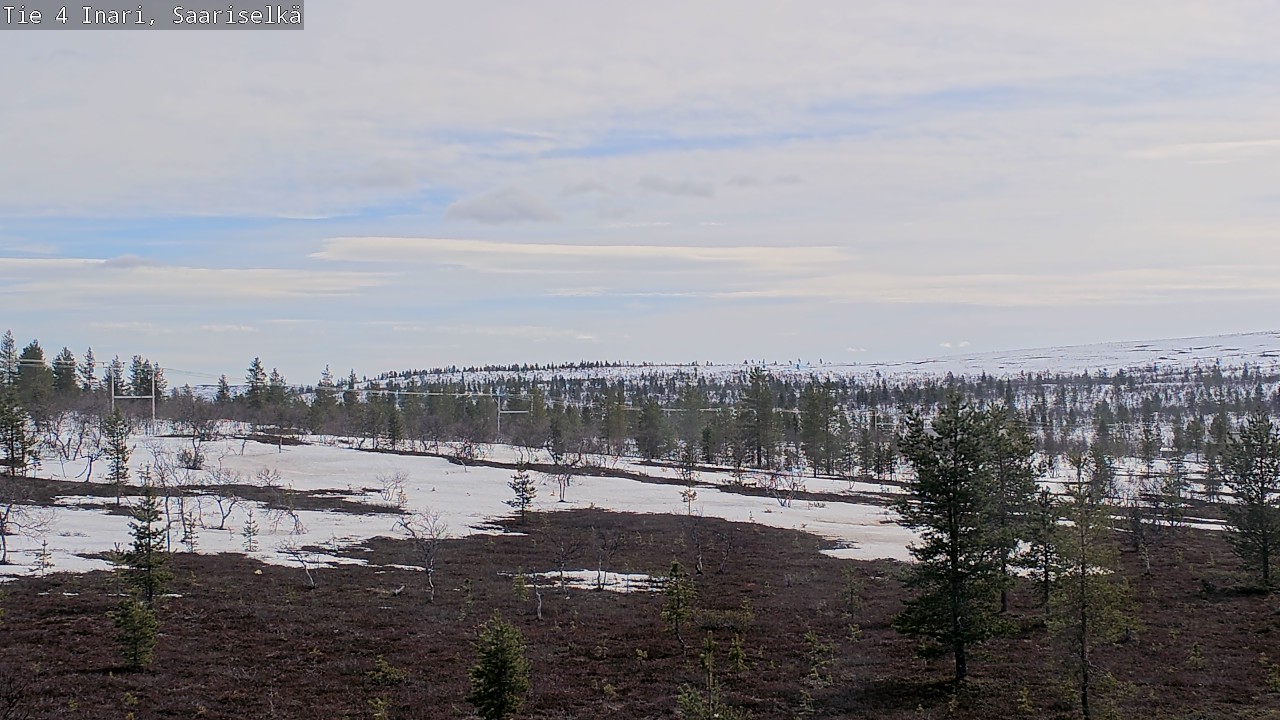 Weather Camera Image Road 4 Inari, Saariselkä, Kaunispää, Inari, Lappi