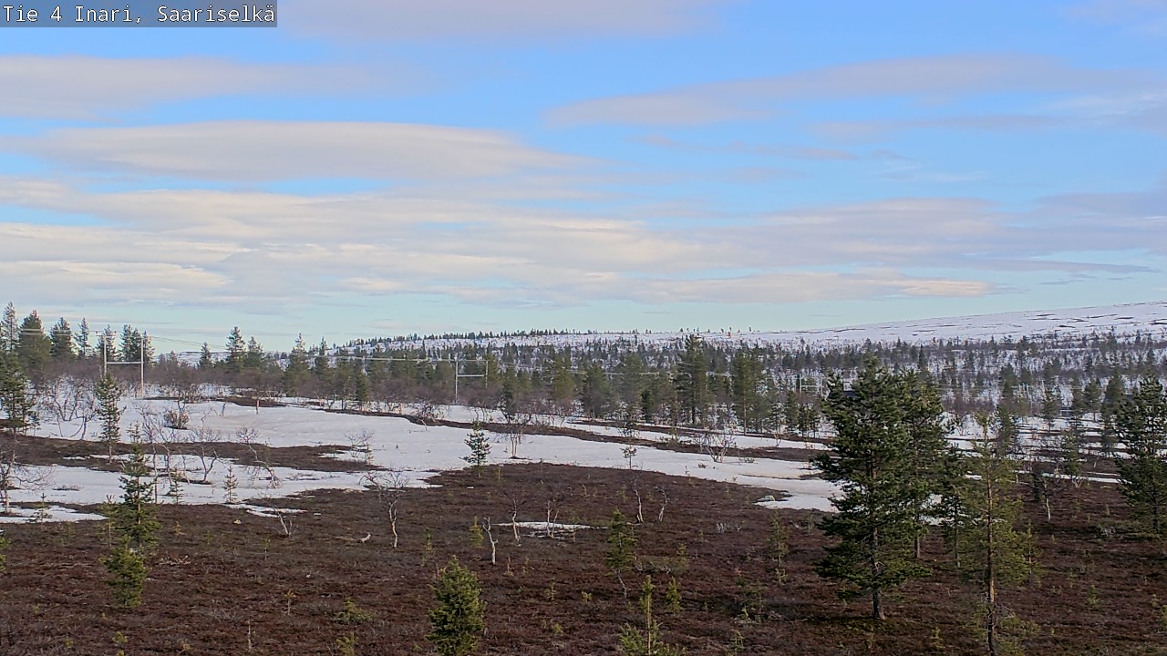 Weather Camera Image Road 4 Inari, Saariselkä, Kaunispää, Inari, Lappi