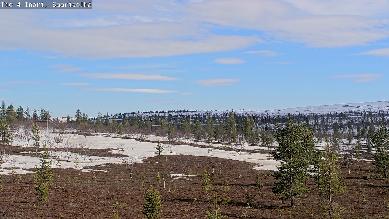 Weather Camera Image Road 4 Inari, Saariselkä, Kaunispää, Inari, Lappi