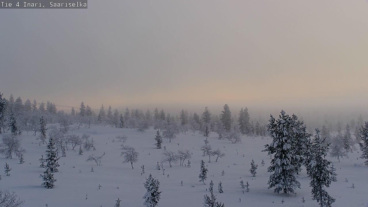 Weather Camera Image Road 4 Inari, Saariselkä, Kaunispää, Inari, Lappi