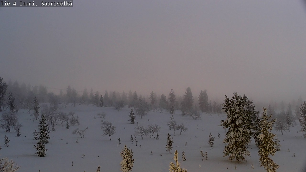 Weather Camera Image Road 4 Inari, Saariselkä, Kaunispää, Inari, Lappi