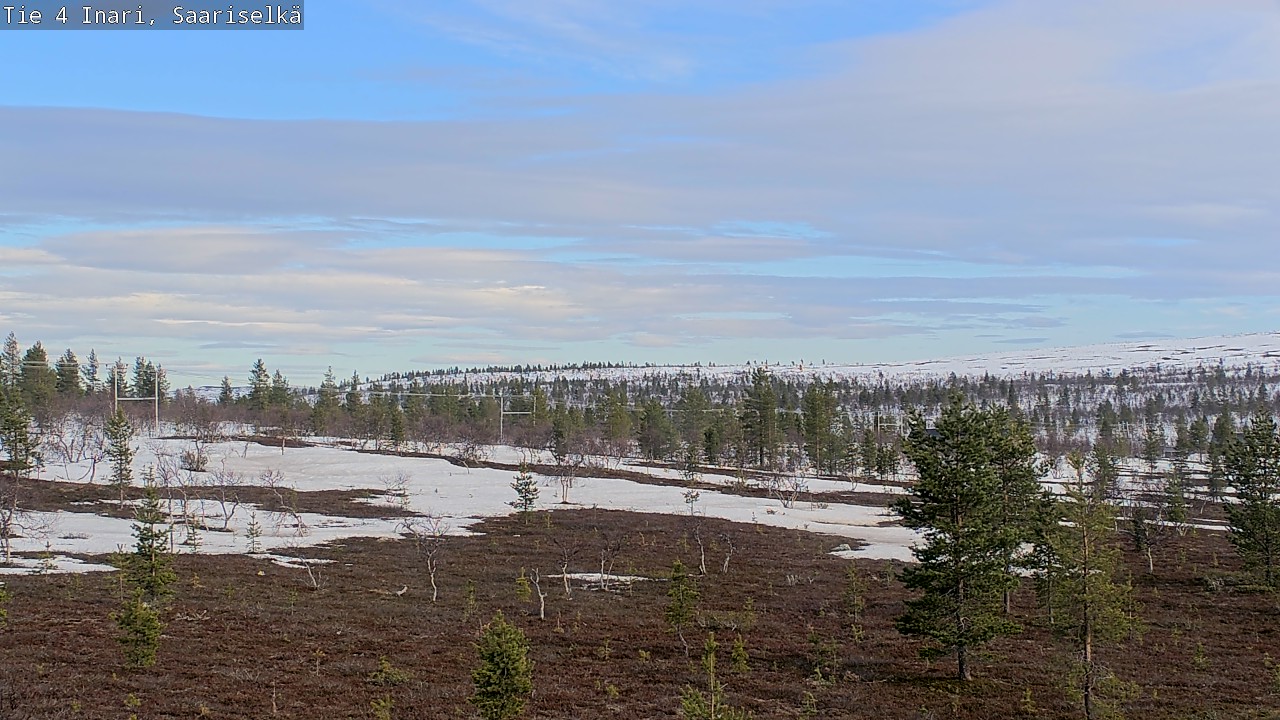 Weather Camera Image Road 4 Inari, Saariselkä, Kaunispää, Inari, Lappi