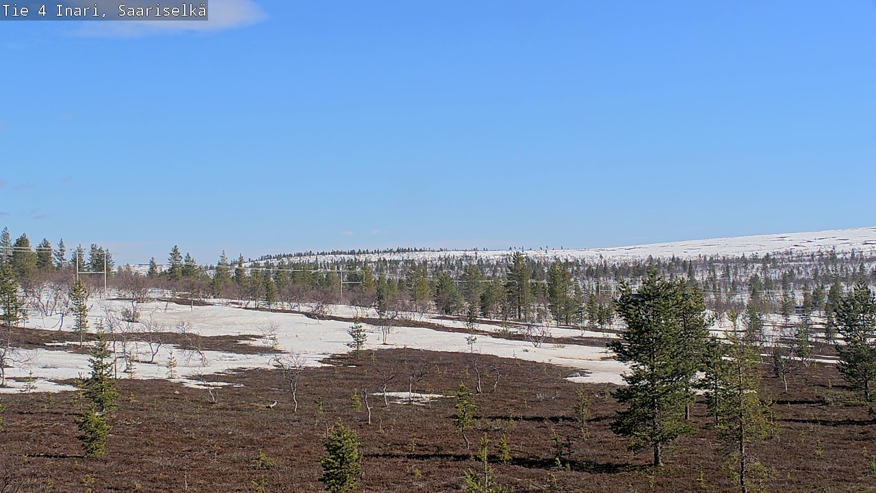 Weather Camera Image Road 4 Inari, Saariselkä, Kaunispää, Inari, Lappi