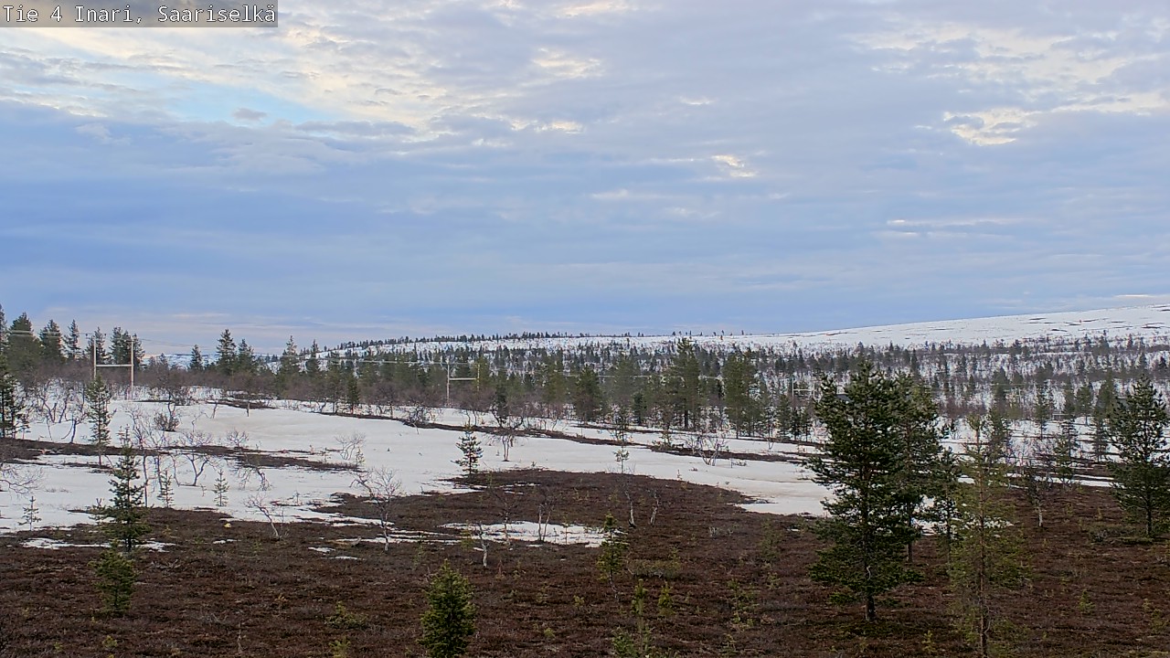 Weather Camera Image Road 4 Inari, Saariselkä, Kaunispää, Inari, Lappi
