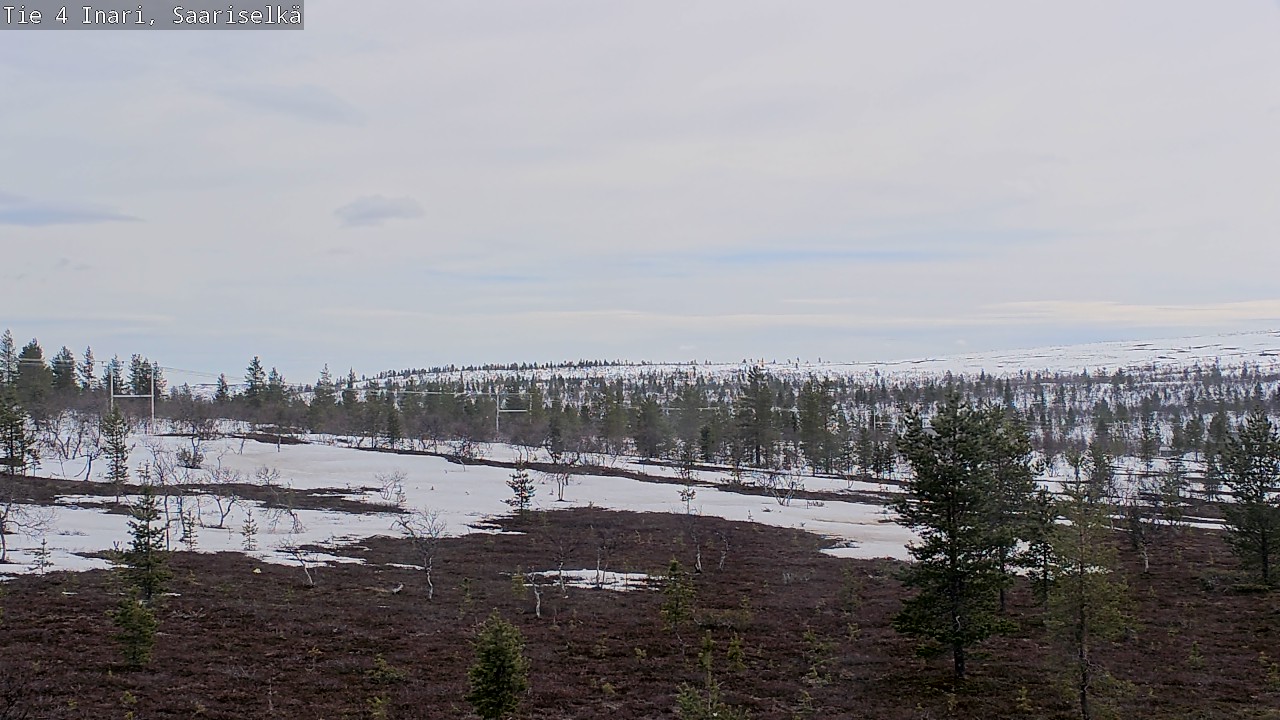 Weather Camera Image Road 4 Inari, Saariselkä, Kaunispää, Inari, Lappi