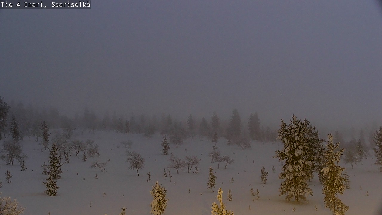 Weather Camera Image Road 4 Inari, Saariselkä, Kaunispää, Inari, Lappi