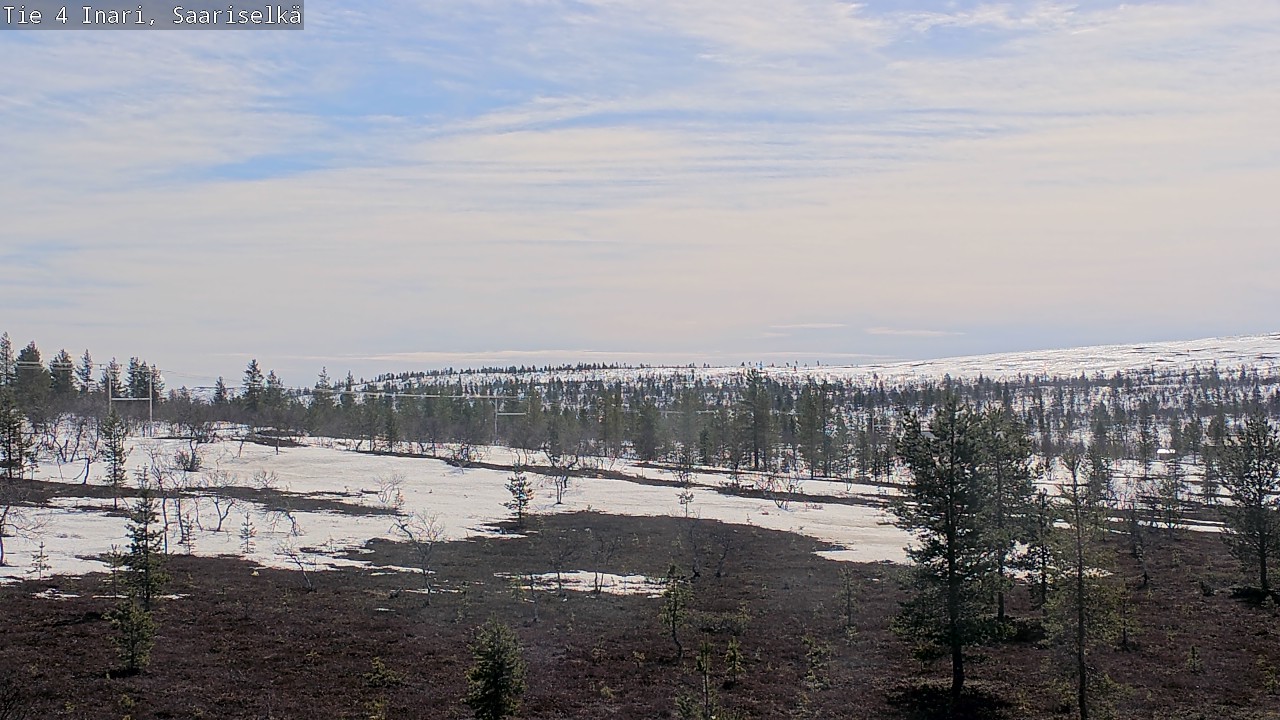 Weather Camera Image Road 4 Inari, Saariselkä, Kaunispää, Inari, Lappi