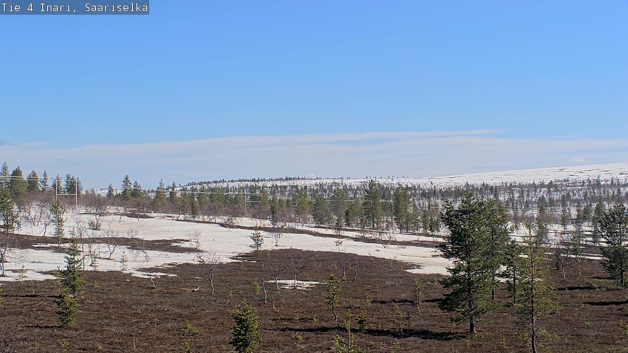Weather Camera Image Road 4 Inari, Saariselkä, Kaunispää, Inari, Lappi