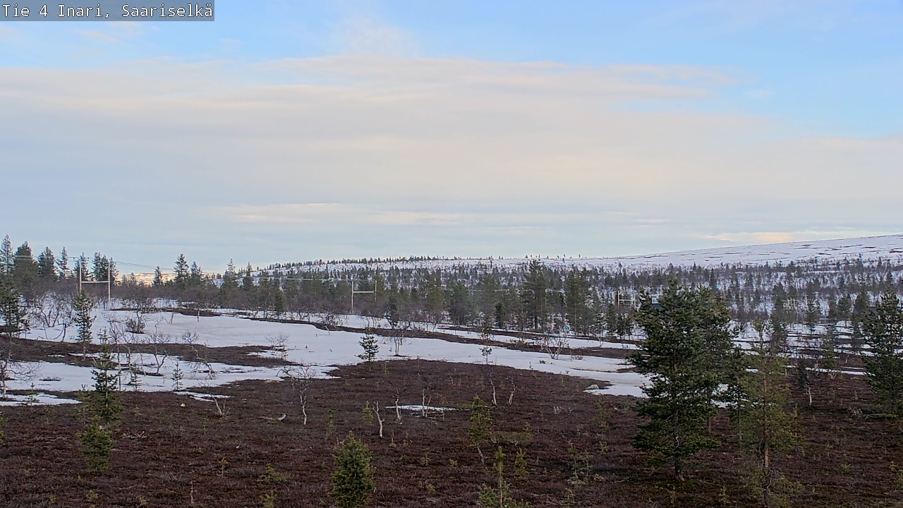Weather Camera Image Road 4 Inari, Saariselkä, Kaunispää, Inari, Lappi