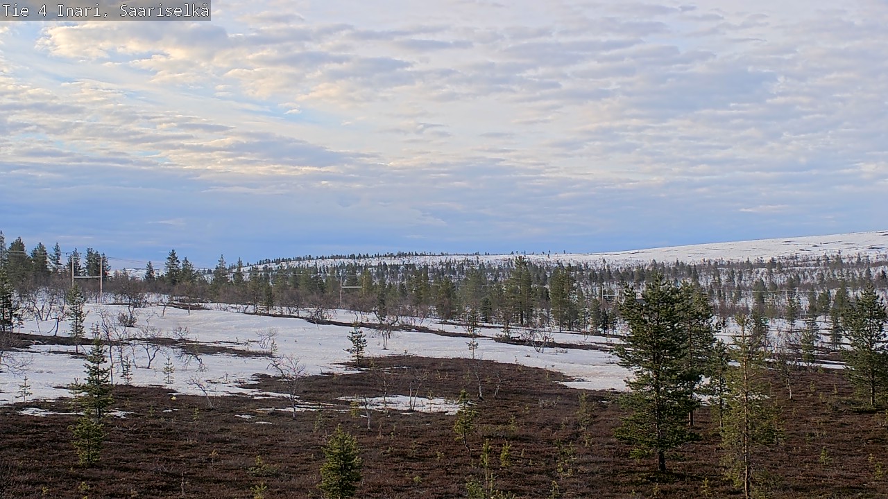Weather Camera Image Road 4 Inari, Saariselkä, Kaunispää, Inari, Lappi