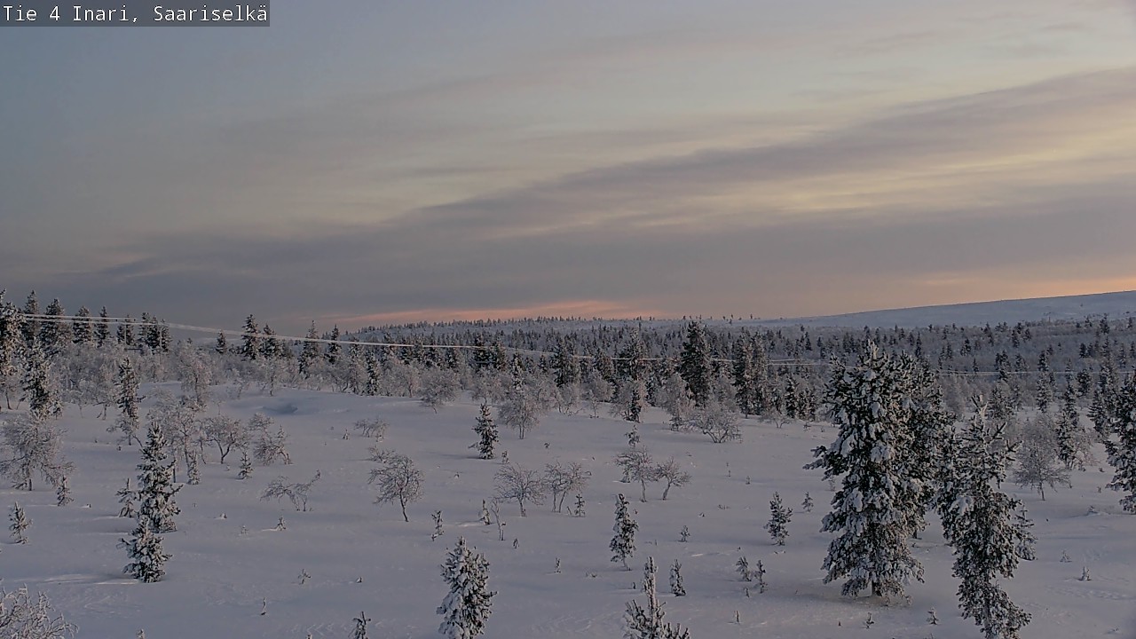 Weather Camera Image Road 4 Inari, Saariselkä, Kaunispää, Inari, Lappi