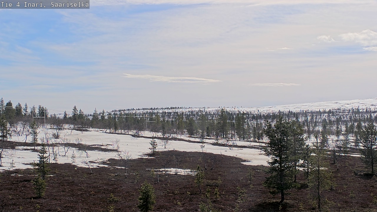 Weather Camera Image Road 4 Inari, Saariselkä, Kaunispää, Inari, Lappi