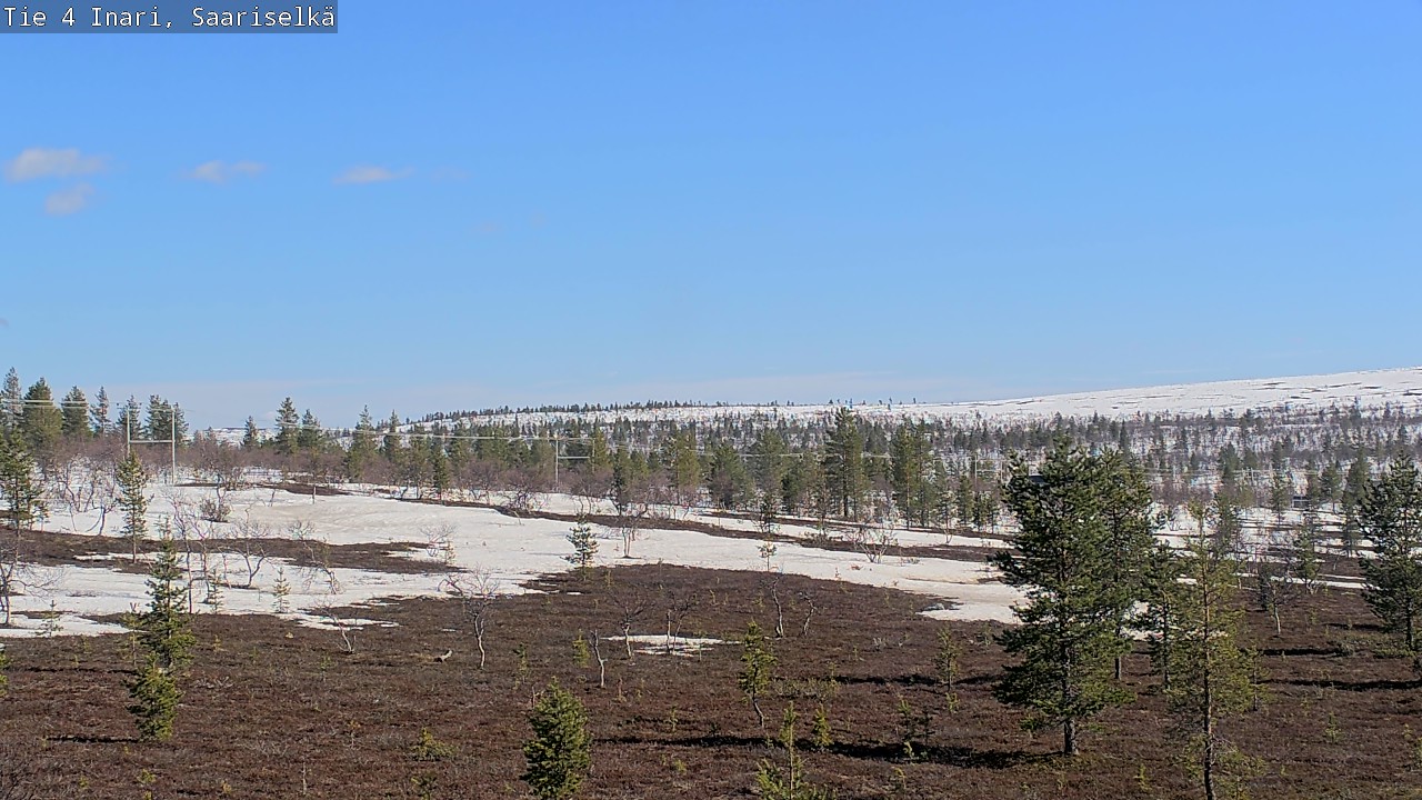 Weather Camera Image Road 4 Inari, Saariselkä, Kaunispää, Inari, Lappi