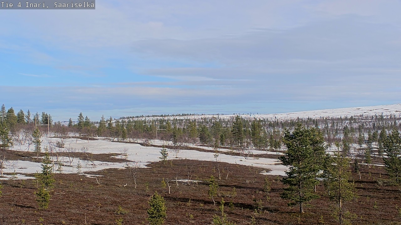 Weather Camera Image Road 4 Inari, Saariselkä, Kaunispää, Inari, Lappi